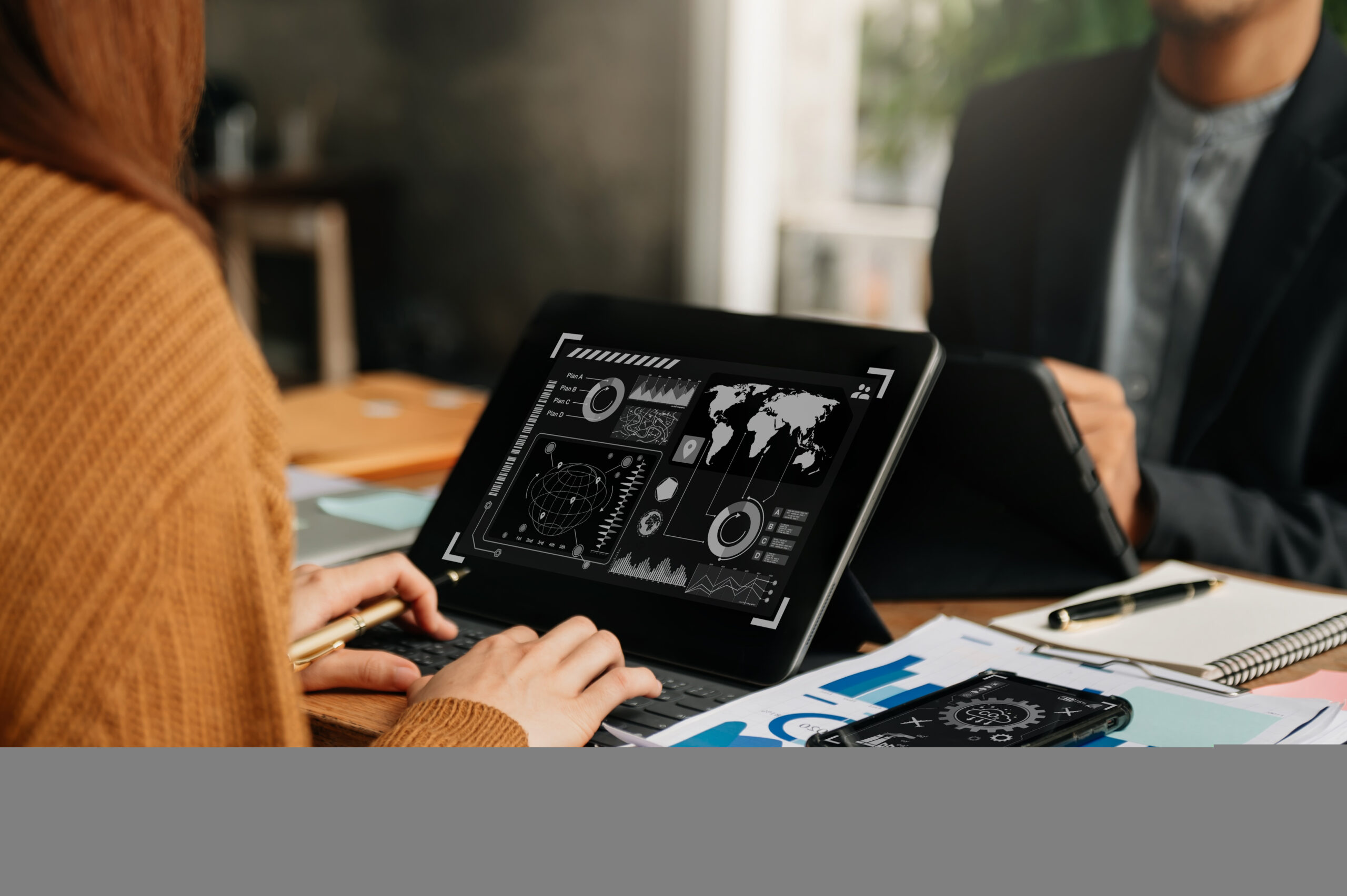 People Working Planning Start Up.Startup Diversity Teamwork Brainstorming Meeting Concept.Business Team Coworker Global Sharing Economy Laptop Graph.